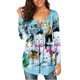 thumbnail image 2 of Camiseta suelta estampada a la moda para mujer, blusa de manga larga, cuello redondo, camisetas informales Pompotops  FGAJ5724, 2 of 6