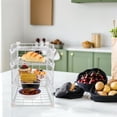 thumbnail image 4 of BESTYASH Kitchen Shelf Organizer Freezer Refrigerator Baskets White 1Pack, 4 of 6