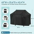 thumbnail image 2 of Adiqo 63 Inch Grill Cover for Weber Genesis 300 Series and New 2022 Genesis 300 Grills, Outdoor BBQ Cover with Waterproof Vinyl with Polyester Lining, Compare to Weber 7757, 2 of 8