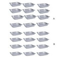 thumbnail image 2 of pitrice 12Pcs Disposable Aluminum Foil Food Container Use Non-Stick Steaming Basket Rectangle Packing Box Multi-use Takeaway Cooking Liners Microwave M shallow/no lid, 2 of 9