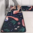 thumbnail image 2 of Kitchen Rugs Sets Of 2,Colorful Mushroom Flower Dark Pattern Anti Fatigue Kitchen Mat Rugs Non Slip Washable,Decorative Kitchen Floor Mats for Kitchen,Sink,Laundry,17"x47"+17"x47", 2 of 5