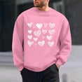 thumbnail image 1 of Ceisia Men's Regular-Fit Crew-Neck Double-Heart Hand-Drawn Printed Casual Sweatshirt Gift, 1 of 6