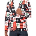 thumbnail image 3 of Jollidays Men's Ugly Christmas Allover Print Blazer Jacket, Sizes S-XL, 3 of 5