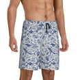 thumbnail image 2 of Lsque sea animals Pattern Mens Sleep Pajama Shorts,Short Pajama Pants, Cotton Ultra-Soft Knit-Large, 2 of 6