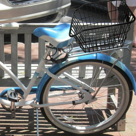 ELAYARD Basket Rear Bike Basket Black Carbon Steel 1Set