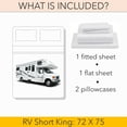 thumbnail image 4 of RV Short King 72" X 75" | 800-TC Egyptian Cotton Sheet Set 6 inch Deep Pockets - Made for RV - Black Color, 4 of 7