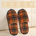 thumbnail image 2 of Fotbe Halloween Tartan Plaid Pattern Women's Fuzzy Slippers Plush Slippers Fluffy Winter House Shoes Indoor and Outdoor-Medium, 2 of 8