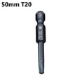 thumbnail image 1 of 1Pc 50Mm Blue Magnetic Torx Screwdriver Bits Set Electric Screwdriver T5-T40, 1 of 9