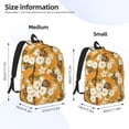 thumbnail image 3 of Honeii White Floral and Butterflies Print Canvas College Laptop Backpack, Durable Rucksack Travel Notebook Bag School Backpack Book Bag for Men Women-Small, 3 of 7