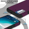 thumbnail image 5 of MK Dual Layer (Shockproof Protection Magnetic Mount Back) Protective Armor Cover Case for Nokia C300 (with LED Keychain Light) - Dark Purple, 5 of 8