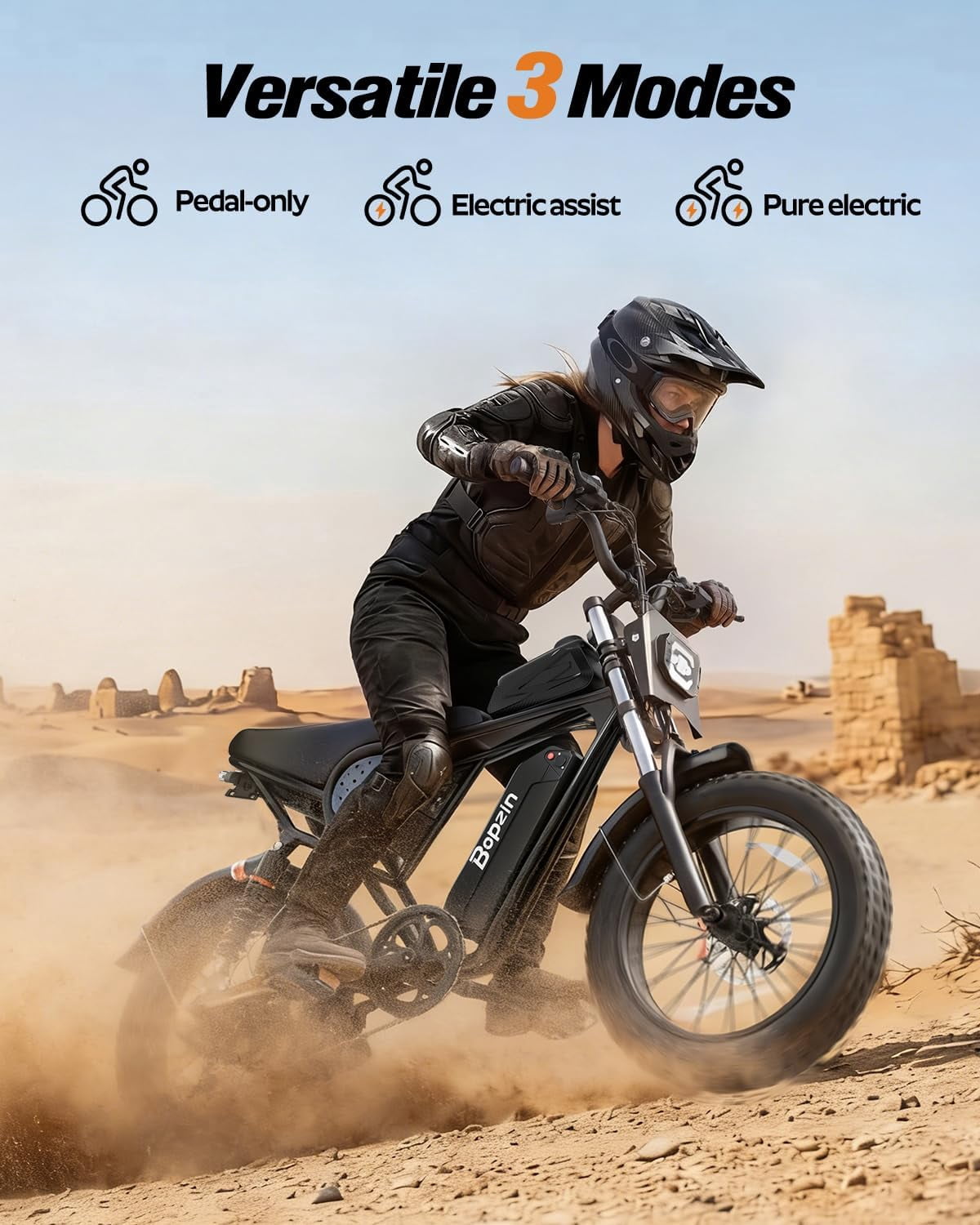 YVY Peak 1500W Electric Bike for Adult, 48V 25AH,Max 90 Miles,Electric Bicycle w/Anti-Theft Alarm,UL 2849, 20" Fat Tires Mountain Bike with APP