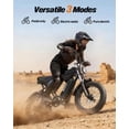 thumbnail image 6 of 750W 28Mph E-Bike for Adult,48V 25AH,Max 90 Miles Electric Bicycle, 20" Fat Tires Mountain Bike TUV Rheinland Certified, 6 of 7