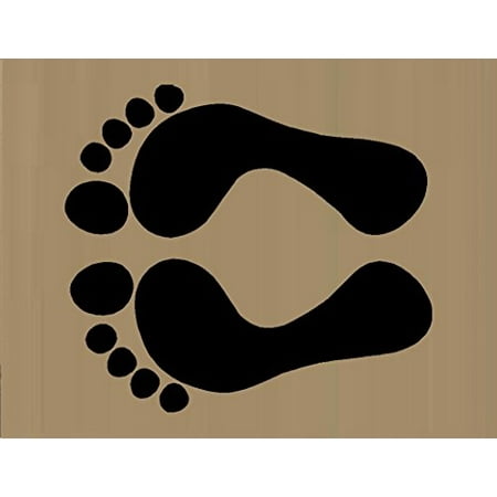 FOOTPRINTS 1 pair LRG ~ WALL OR FLOOR DECAL, HOME DECOR QTY 1 PAIR OF FEET EA FOOT 5