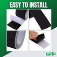 thumbnail image 3 of GRIP Black Aluminum Waterproof Anti-Slip Tape | 80 Grit Safety Tape Indoor/Outdoor (4" x 34'), 3 of 8
