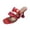 Red, variant on NOKIO Women's High Heels Sandals 9CM Open Toe Square Toe Slippers Stilettos Fashion Party Prom Dinner Leisure Shopping Shoes Womens Stiletto High Heel Open Square Toe Sandals