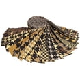thumbnail image 3 of Soimoi 40Pcs Houndstooth Print Cotton Precut Fabrics For Quilting Craft Strips 2.5x42inches Jelly Roll - Brown, 3 of 5