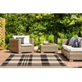 thumbnail image 4 of Safavieh Courtyard Benjamin Plaid Indoor/Outdoor Area Rug, Black/Bone, 4' x 5'7", 4 of 16