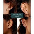 thumbnail image 2 of Aretes GOGOEY 6 Pares 3-8mm CZ Acero Inoxidable, 2 of 8