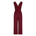 thumbnail image 5 of Maean Sleeveless Jumpsuit for Women V Neck Elegant Dressy Slim Elastic Waist Casual Rompers Work Long Pants, 5 of 6