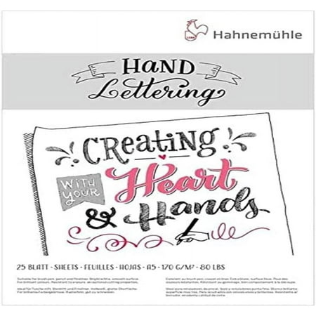 2pcs Hand Lettering 170 g/m², Drawing pad, A5, 25 fls