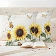 thumbnail image 3 of Vintage Sunflowers Pillow Covers 2 Pack Country Farmhouse Yellow Floral Botanical Pillowcase Waterproof Outdoor Throw Pillow Cover for Patio Garden Square Cushion 26”x26”, 3 of 9