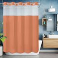 thumbnail image 6 of No Hook Shower Curtain and Liner Set, Terracotta Washable Fabric Shower Curtains for Bathroom, Bathtub, Modern Solid Color Orange Brown Waterproof Bathroom Curtains 72W x 96H, 6 of 9