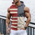 thumbnail image 2 of GrmtClth Mens Usa Flag Hooded Tank Tops Independence Day 1776-2026 Slim Fit Gym Hoodies Sleeveless Trendy Muscle Shirts Athletic Bodybuilding Clothing Hot Pink 3XL, 2 of 7