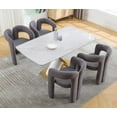 thumbnail image 3 of Boucle Accent Chairs Set of 2, Modern Upholstered Barrel Dining Chair - Fabric Living Room Chairs,Comfy Barrel Side Chair Lounge Arm Chair for Living Room,Kitchen, Dining Room, 3 of 8