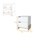 thumbnail image 7 of DeeHome Lovell Nightstand with Sturdy Base and 2-Drawers, 7 of 7