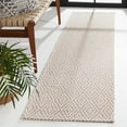 thumbnail image 2 of SAFAVIEH Martha Stewart Cotton Diamond Runner Rug, Taupe/Cream, 2' x 8', 2 of 8