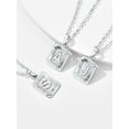 thumbnail image 6 of U7 Initial Monogram Necklace Letter Silver Pendant I for Women Men,Square Capital Resizable Chain, 6 of 7