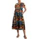 thumbnail image 3 of Vestido midi Zhyaj, holgado, túnica de verano, playa, con bolsillos, algodón, 3 of 7