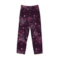 thumbnail image 5 of Balery Snowflakes and Hearts print Men's Pajama Pants,Ultra Lightweight Pjs,Lounge Pant-Small, 5 of 9