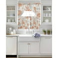 thumbnail image 4 of Orange Starfish Kitchen Curtains Swag Valance and Tier Curtains Set 36 Inch Length, Rustic Ocean Coastal Shells Conch Coral Rod Pocket Drape Panels Pair Swag Curtain for Bathroom/Cafe/Window, 4 of 6