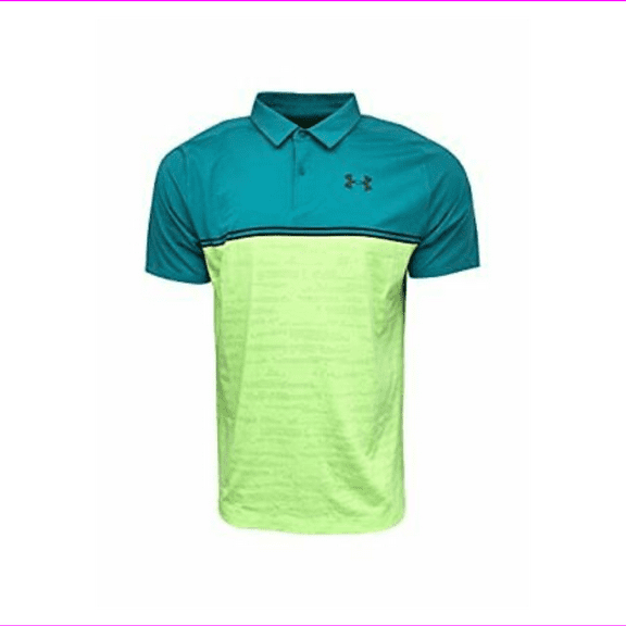 Under Armour Men's Polo Shirt 100% Polyester 1346743 454 Blue/Green (XX-Large)