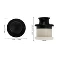 thumbnail image 2 of ADDHAT 1Pack Black Zinc Alloy Closet Door Knobs for Furniture Hardware, 2 of 8