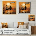 thumbnail image 4 of Designart "Ostriches In Dusk By The Pond" Ostriches Wall Art Prints, 4 of 7