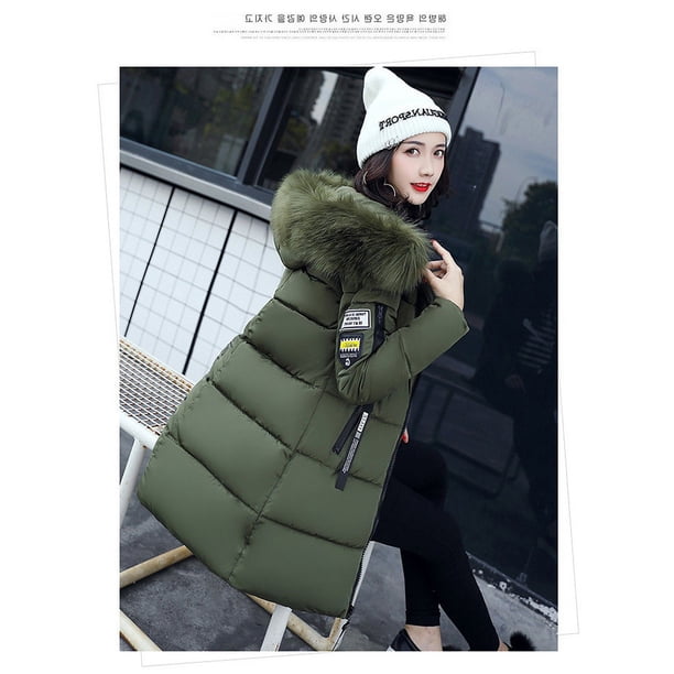 Chaqueta de algodón de invierno, chaqueta de mujer, chaqueta de algodón de plumón de talla grande para mujer, chaqueta de mujer de largo medio