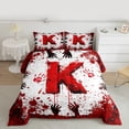 thumbnail image 2 of Feelyou Gothic Monogrammed K 01, Horror Hand Print Twin Comforter Sets, Happy Halloween Reversible Bedding Set, Luxury Bedroom Decor,2 Pieces, 2 of 8
