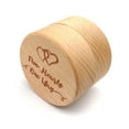thumbnail image 2 of fastboy Rustic Wedding Wood Ring Holder Wedding Ring Bearer Box Engagement Engraving Wooden Rings Box, 2 of 6