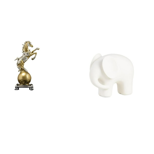 Figura de escritorio,Estantería con estatua de caballo para escritorio,oficina y decoración del hogar.,Figura decorativa de escritorio de resina para decoración del hogar,Figura de