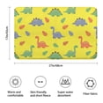 thumbnail image 3 of Yellow Cartoon Dinosaurs Leaves Pattern Bathroom Rugs Mat,Non Slip Microfiber Bathroom Rug,Rubber Backing,Soft Bathroom Mats for Bathroom Floor,Tub and Shower,17x27in(43x68cm), 3 of 5