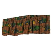 JOHN DEERE Bedding Traditional Tractor and Plaid Valance, 84 by 15-Inch