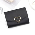 thumbnail image 3 of Monedero de mujer de 2 piezas, compacto delgado de moda, soporte corto de corazón plegable, bolsa organizadora de rosa Yinane monedero mujer, 3 of 8