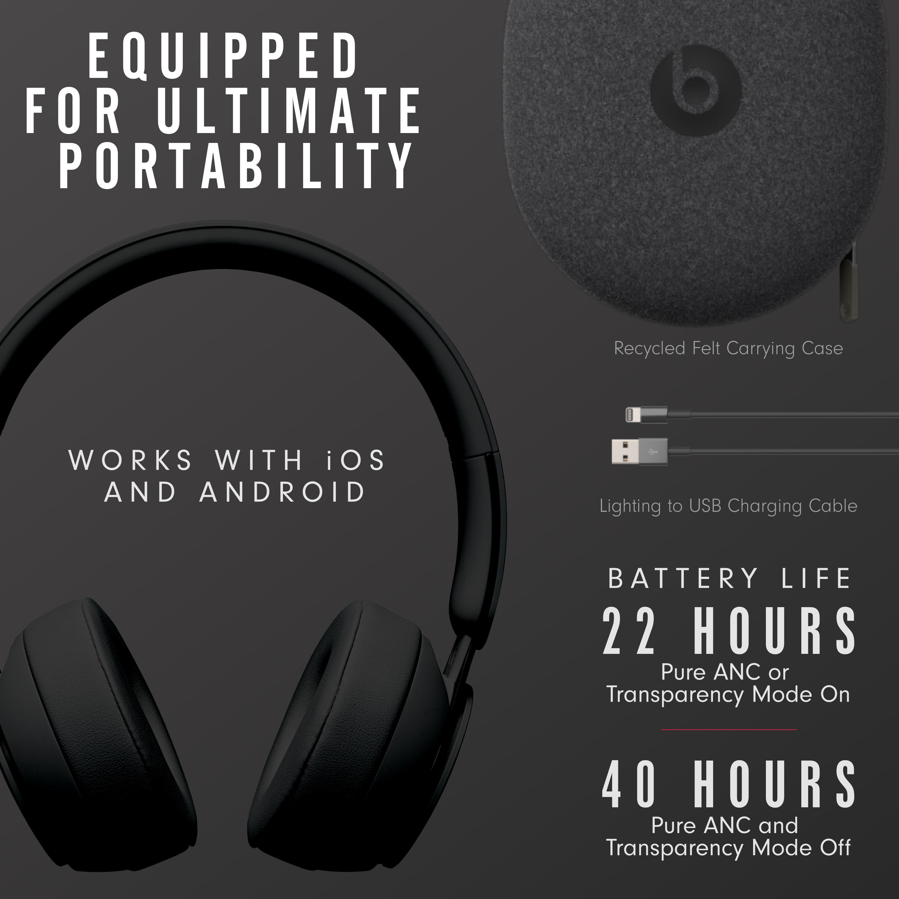 Beats Solo Pro Wireless Noise Cancelling Headphones - Black - image 7 of 14