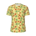 thumbnail image 5 of Wukai Floral Strawberr Print Men's Short-Sleeved Mesh T-Shirt,Quick-Dry Short Sleeve Workout T-Shirt-X-Large, 5 of 8
