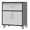 thumbnail image 3 of OPTYMIRA Armoire de Rangement d'Outils Mobile en Métal avec Roues, Armoires d'Outils Roulantes Robustes pour Garage, Armoires de Rangement en Métal avec 2 Portes Verrouillables et 1 Tiroir, Assemblage Requis, 3 of 4