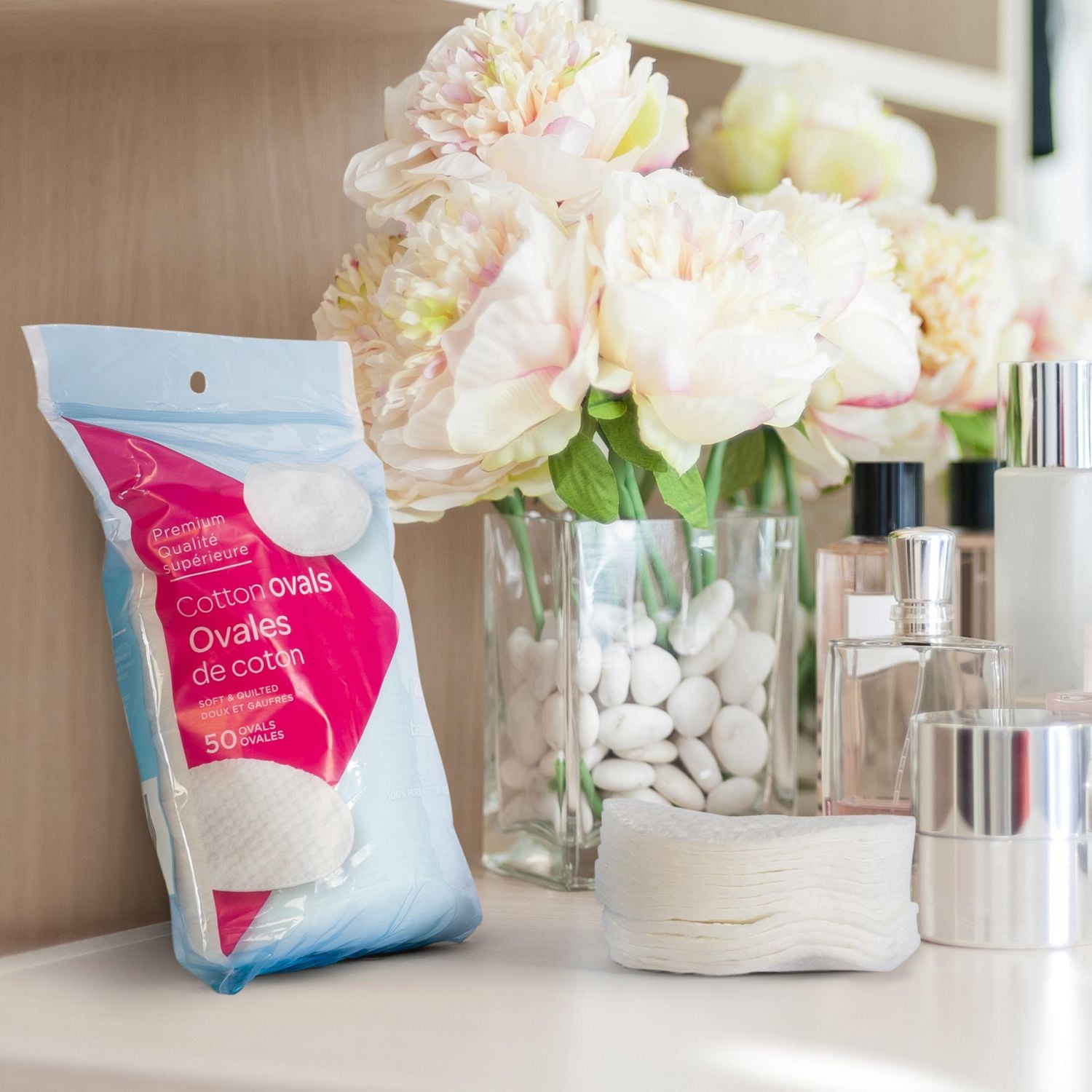 Equate Beauty Premium Cotton Ovals, 50 pack