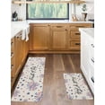 thumbnail image 3 of Red and Blue Stars Kitchen Mat 2 Piece 4th of July Kitchen Rugs Non Slip Star Eucalyptus Leaves Mats, Patriotic Soft Runner Rug Water Absorbent Star loor Mat for Sink 17"x30"+17"x47", 3 of 6