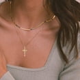 thumbnail image 4 of SharkTRUE Collier Couronne Croix Pavée Rotative, Collier Croix, Pendentif L7P7 Couronne B8U0, 4 of 8